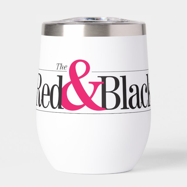 Red And Black Thermal Wine Tumbler (Front)