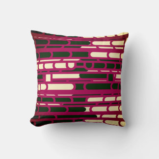 Red and black throw pillow