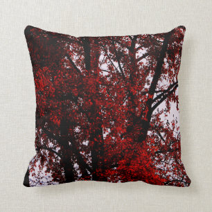 Red and Black Throw Pillow