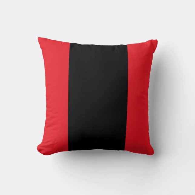 Red and Black Throw Pillow (Front)
