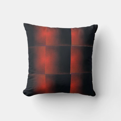 Red and Black Throw Pillow