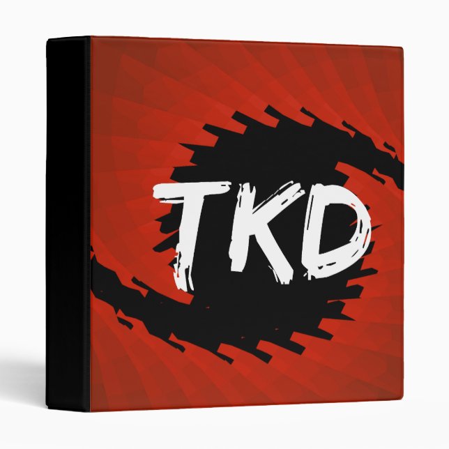 Red and Black TKD Hurricane Binder (Front/Spine)