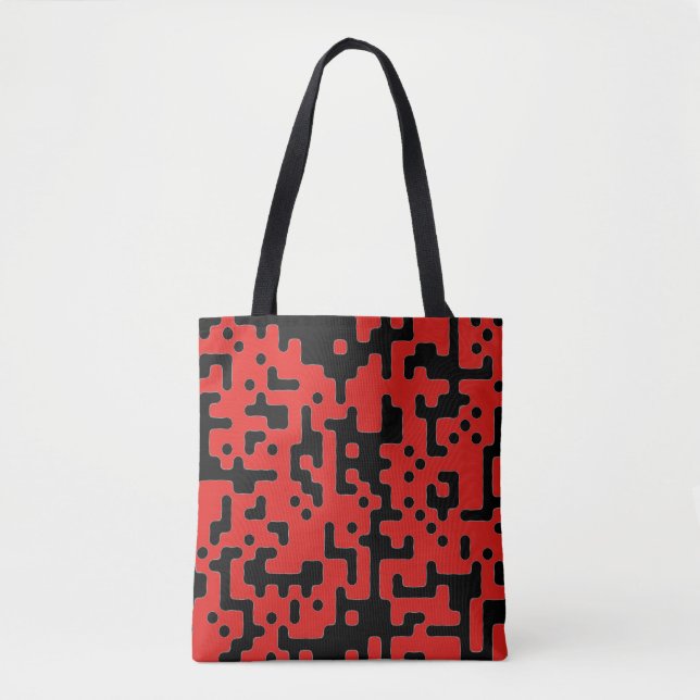 Red and Black Tote Bag (Front)