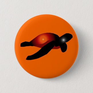 Red and Black Turtle Button