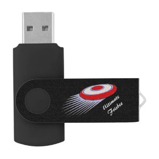 Red and Black Ultimate Frisbee USB Flash Drive