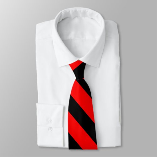 Red and Black University Stripe Tie