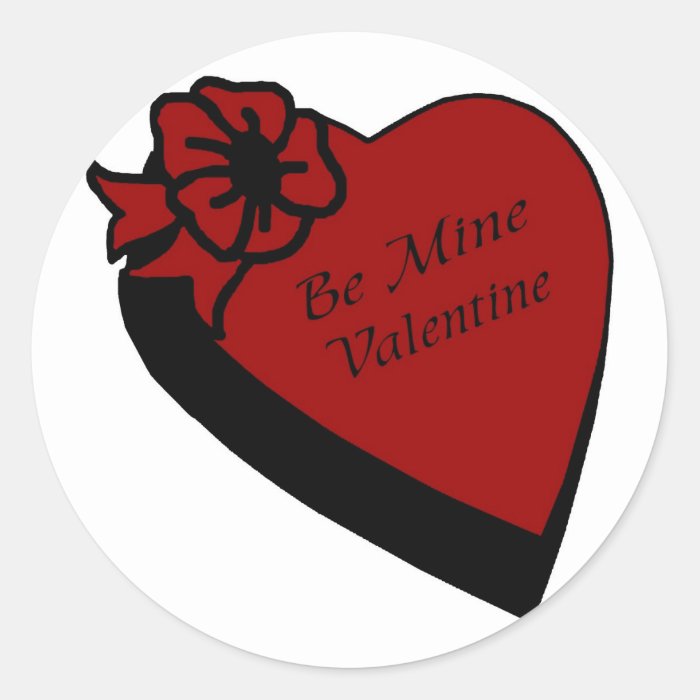 Red and Black Valentine stickers