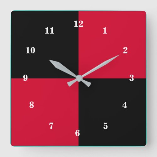 Red and Black Wall Clock Modern Design