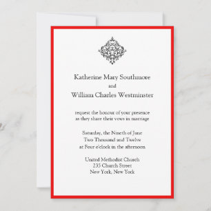 Red And Black Wedding Invitations