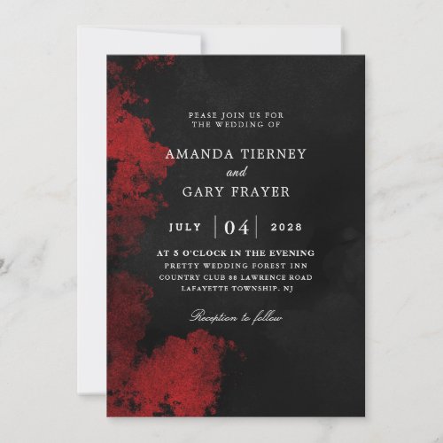 red and black wedding invitations