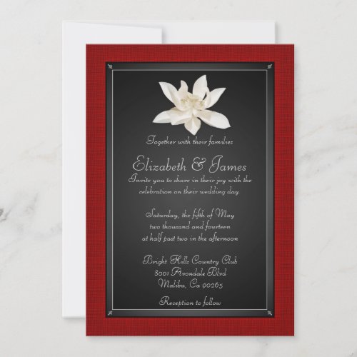 Red And Black Wedding Invitations