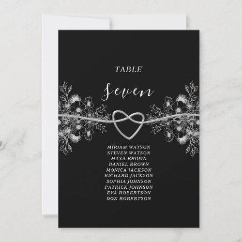 Red and Black Wedding Seating Chart