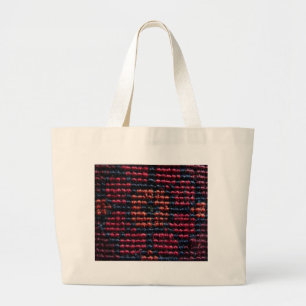 Red and Black Woven Carpet Pattern Large Tote Bag