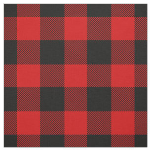Red and Black XL Buffalo Check Plaid Tartan Fabric