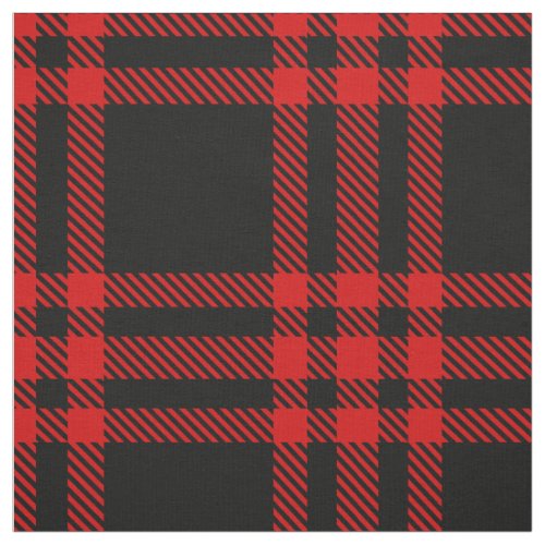 Red and Black XL Plaid Tartan Fabric