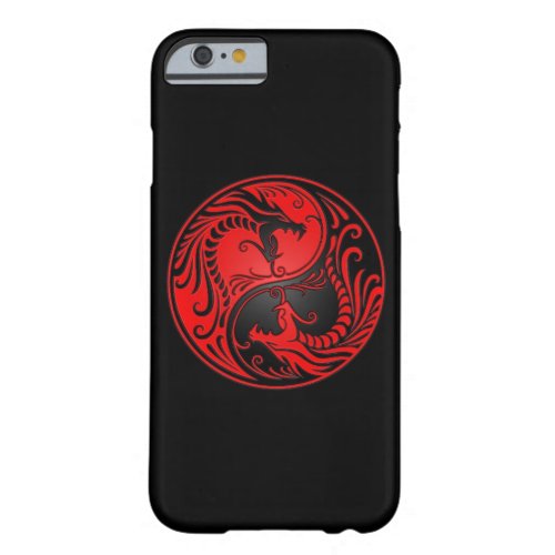 Red and Black Yin Yang Dragons Barely There iPhone 6 Case