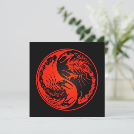Red and Black Yin Yang Scorpions (Standing Front)