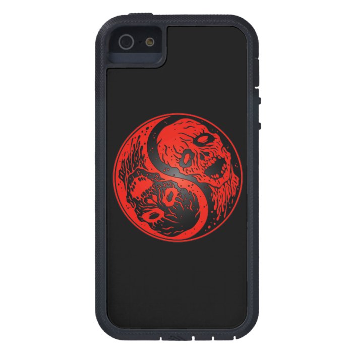 Red and Black Yin Yang Zombies iPhone 5 Cases