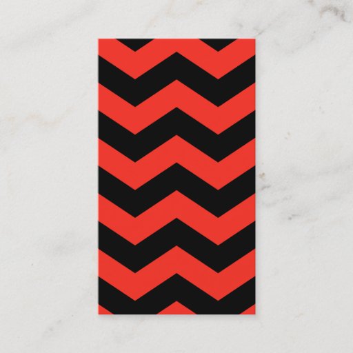 Customizable Red and Black Zig Zag Pattern Business Card Templates