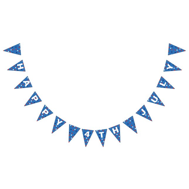 Red and Blue 4th of July   Bunting Flags (All)