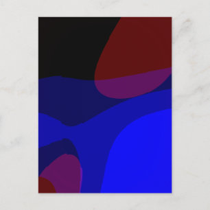 Red And Blue Abstract Art 601 Postcard