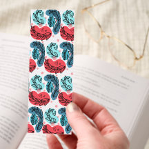 Red And Blue Abstract Plants