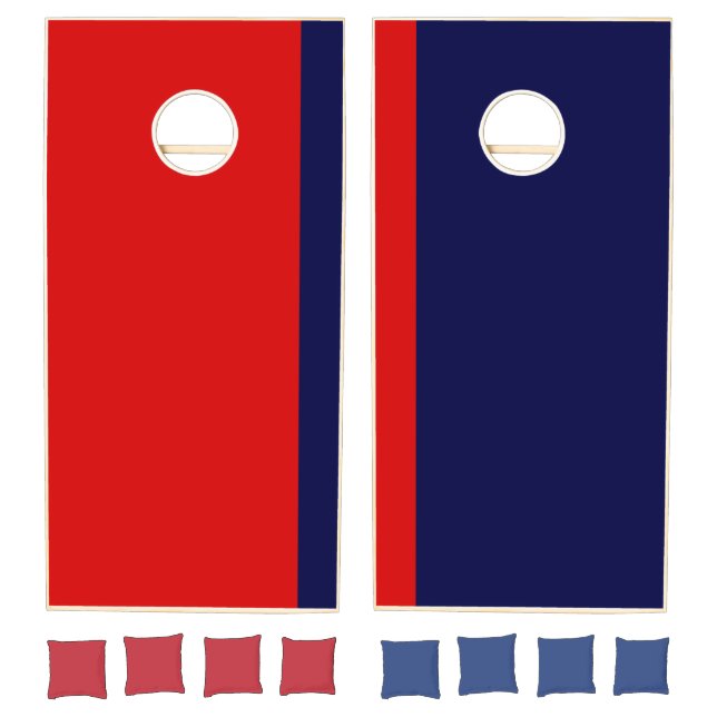 Red and Blue Add Your Logo Cornhole Set (Set)