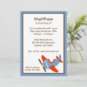 Red and Blue Airplane Birthday Party Invitations | Zazzle