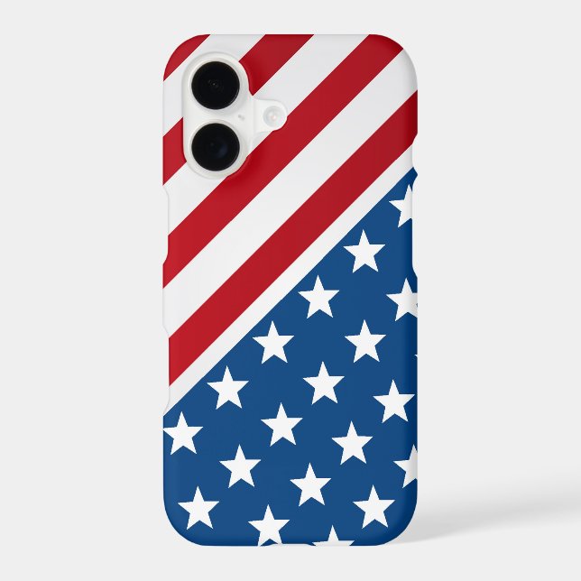 Red and Blue American Flag Pattern Iphone Case (Back)