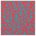 Red and Blue Animal Spots Abstract, Cheetah Like Fabric