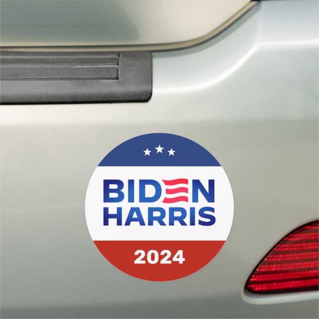 Red and Blue Biden Harris 2024 Election Republican Car Magnet (In Situ)