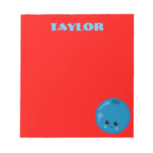 Red and Blue Blueberry Notepad