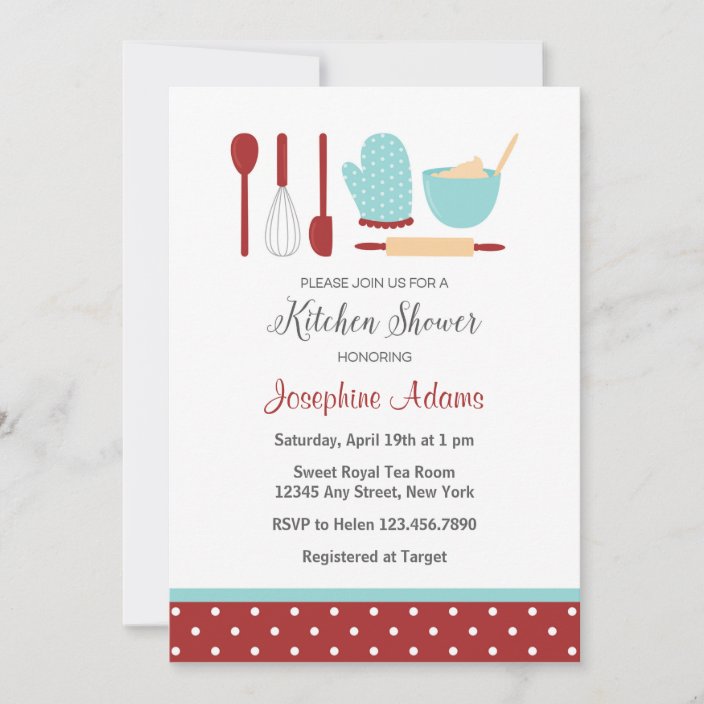 Red and Blue Bridal Shower Invitation | Zazzle.com