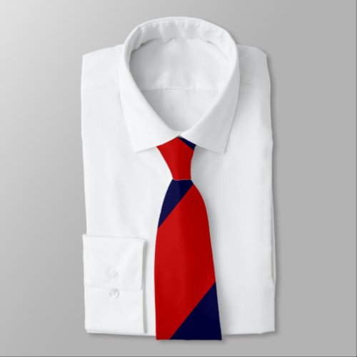 Red and Blue Broad Regimental Stripe Tie