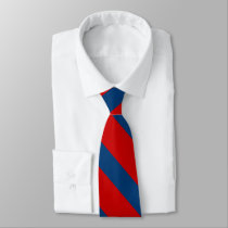 Red and Blue Broad University Stripe Tie