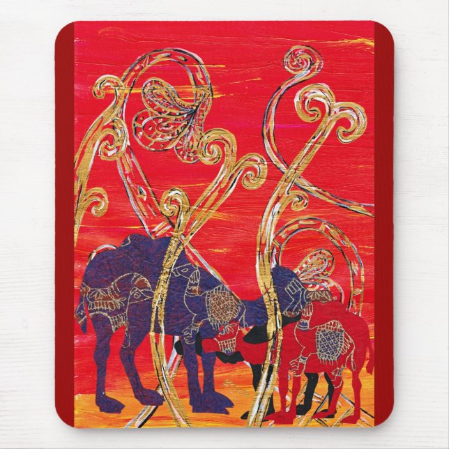 Red and Blue Camels Mousepad (Front)