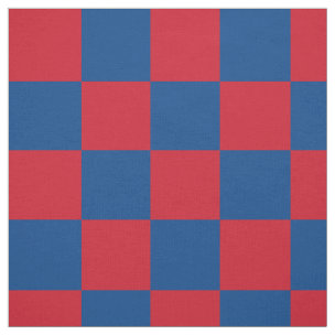 Red and yellow checkerboard pattern fabric | Zazzle