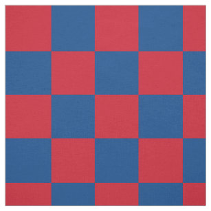 Red and blue checkerboard pattern fabric