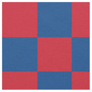 Red and blue checkerboard pattern fabric