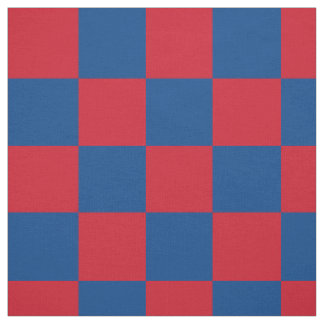 Red and blue checkerboard pattern fabric