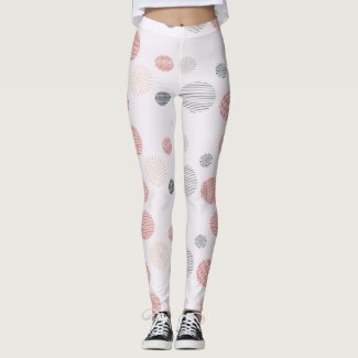 Red and blue circles on white