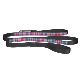 Red and Blue Classic Plaid Pattern Pet Leash