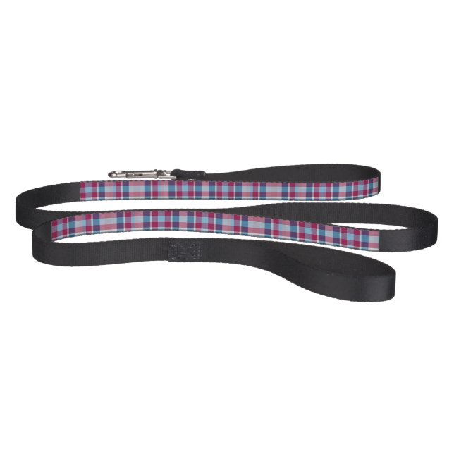 Red and Blue Classic Plaid Pattern Pet Leash (Full)