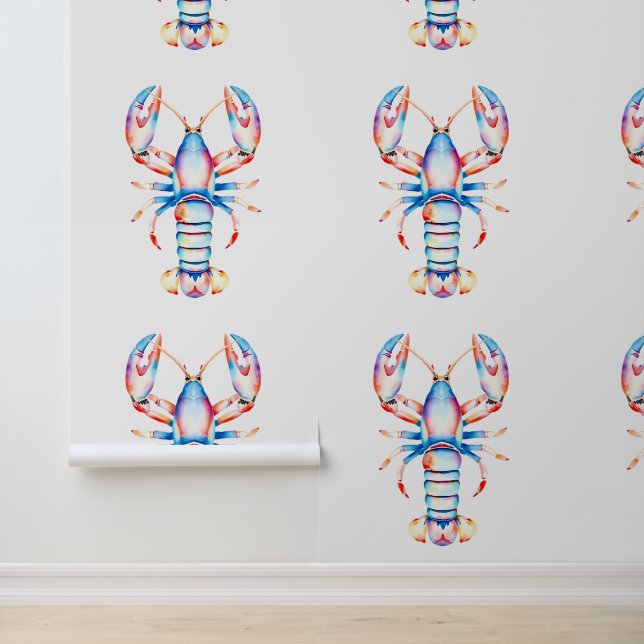 Red and Blue Coastal Crab Seaside Wallpaper (Application)