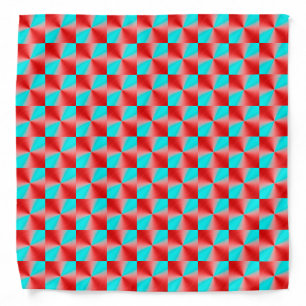 Red and Blue Cool Simple Pattern Bandana
