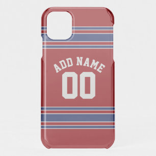 Red and Blue Custom Sports Jersey iPhone 11 Case