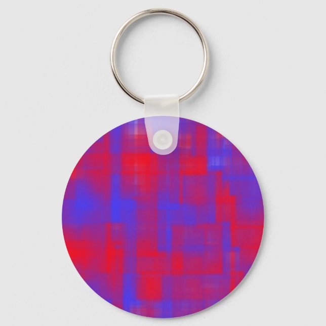 Red and Blue Customizable Keychain (Front)