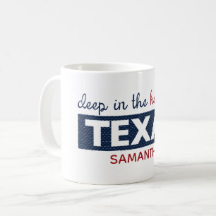 Red and Blue Deep in the Heart of Texas Coffee Mug