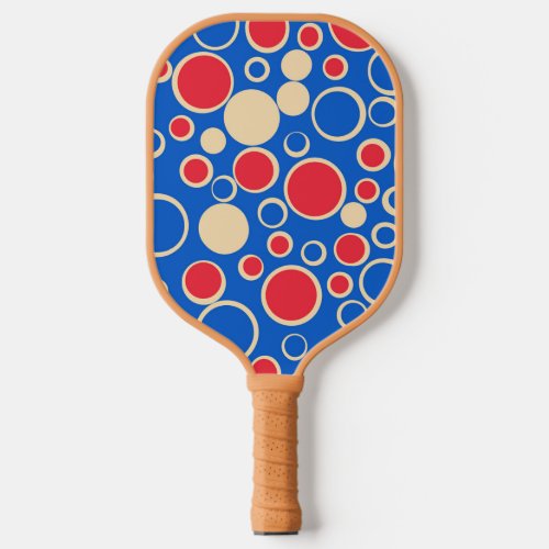 Red And Blue Dots Pickleball Paddle