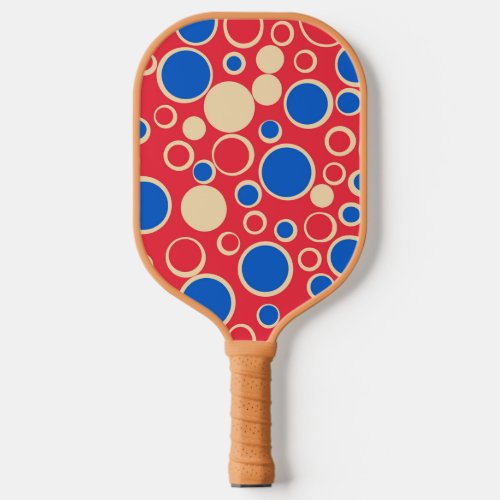 Red And Blue Dots Pickleball Paddle